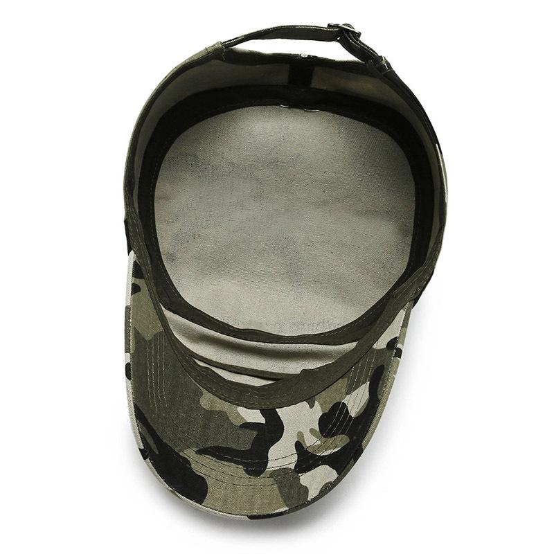 Hat Men's Spring Summer Duck Tongue Sun Hat Outdoor Travel Versatile Flat Top Hat Camouflage Military Hat