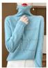 Women's Pure Wool Rhinestone Embellished Knit Top, Stacked Collar, Long Sleeve, Hollow Design for Autumn/Winter