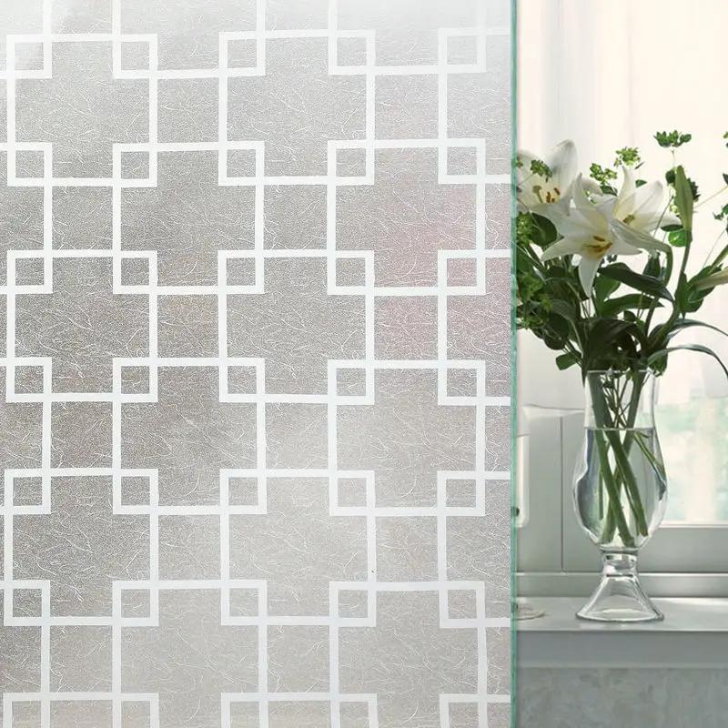 Frosted Window Film Privacy Stickers Opaque Vinyl for Kitchen Bathroom Office Living Room Matte White Glass Stained Decals