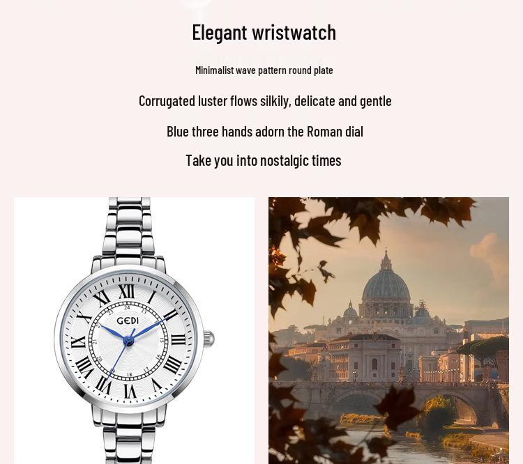Gedi Women's Retro Style Waterproof Quartz Alloy Watch