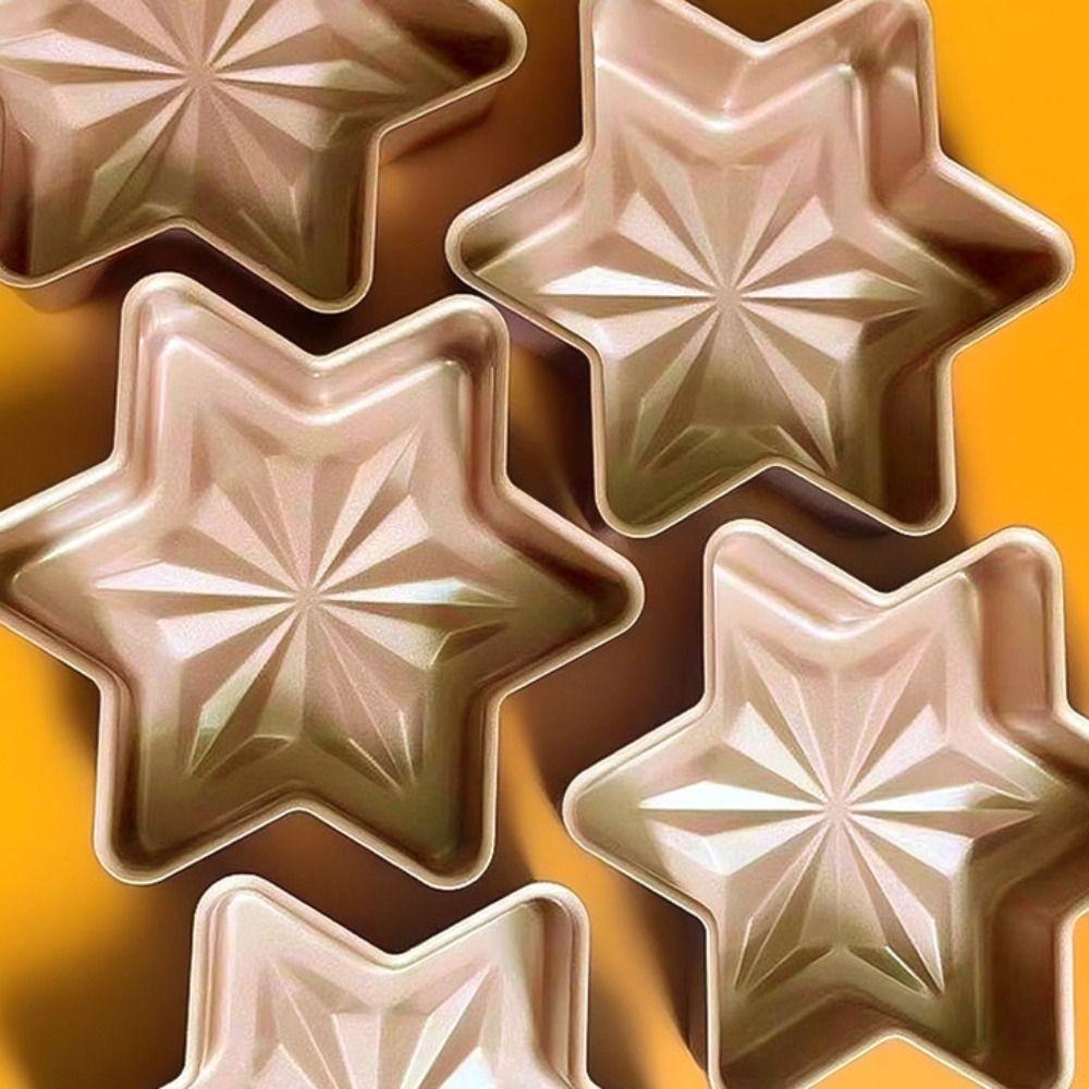 Carbon Steel Star Shape Cake Pan Creative Multifunction Non-stick Baking Pan Easy Release Reusable Baking Tray Dessert Making