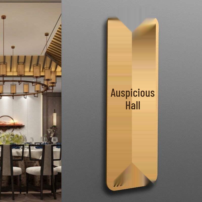 Elegant Chinese Style Hotel and Teahouse Signage for Private Rooms and Club