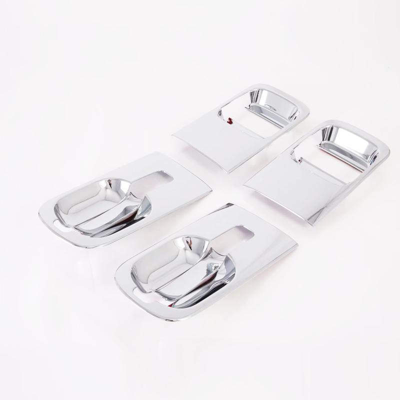 Glossy accessories chrome silver car side door handle bowl CUP cover trim for ALL-NEW Hyundai H-1 H1 Grand Starex 2018