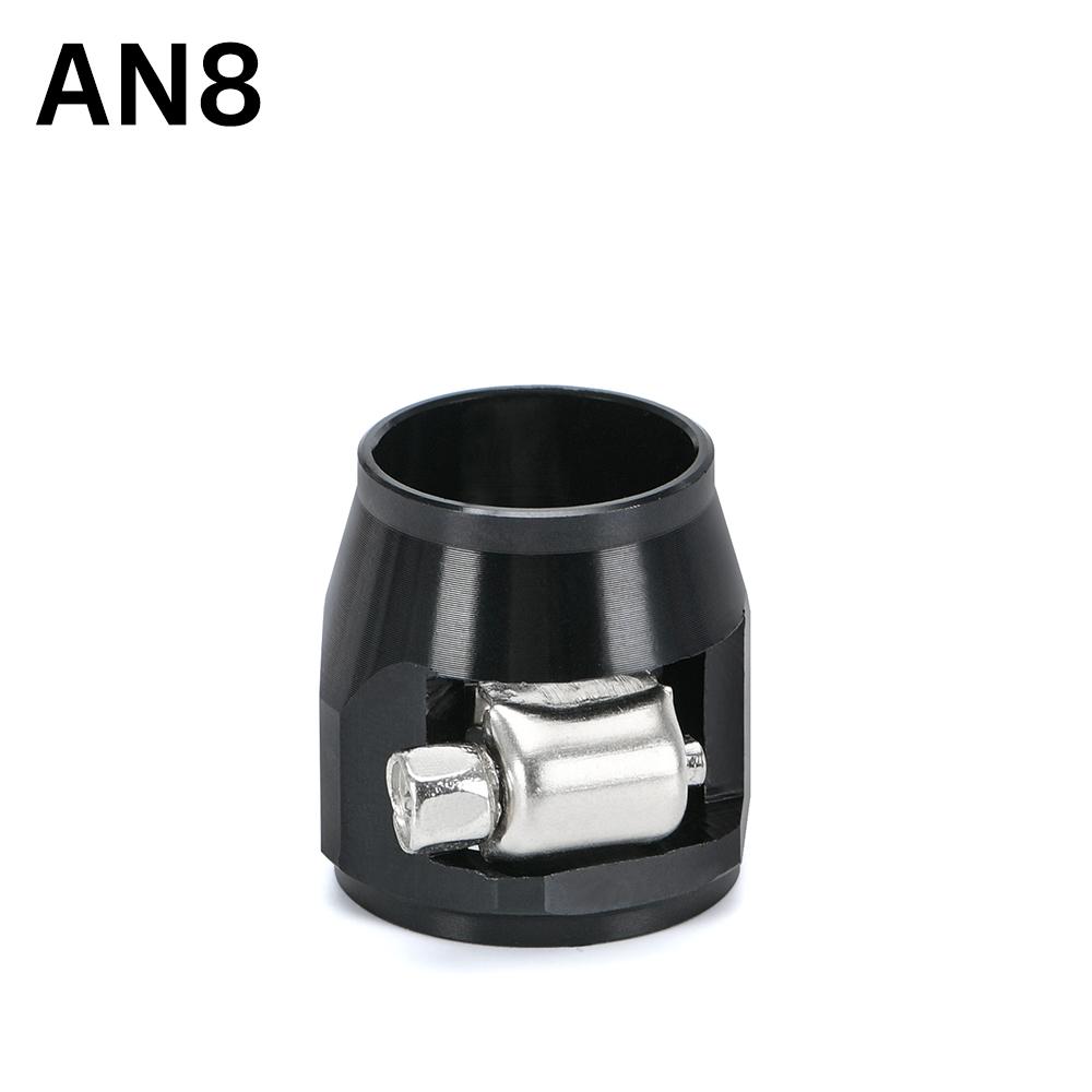 1pcs Hose Clamp AN4 AN6 AN8 AN10 AN12 Fuel Pipe Clip Oil Water Tube Hose Fittings Finisher Clamps Hex Finishers