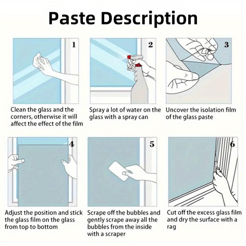 1 buc Decor Acasă DIY 45x100CM Retro PVC Electrostatic Protecție Intimitate Autocolante Geam Mat