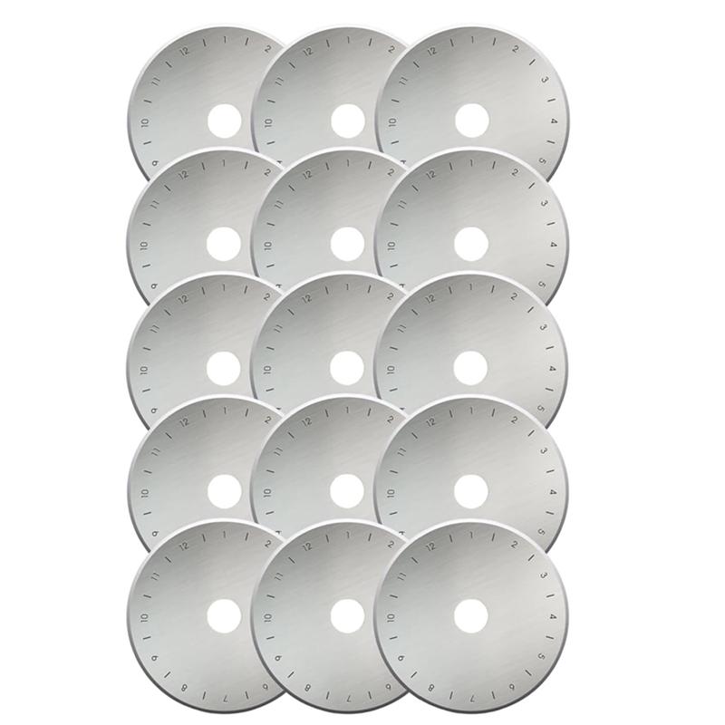 M-Modern-Для Fiskars Olfa Совместимые 45 мм Роликовые Ножи 15 шт- Замена Для Ткани, Квилтинга Шитья
