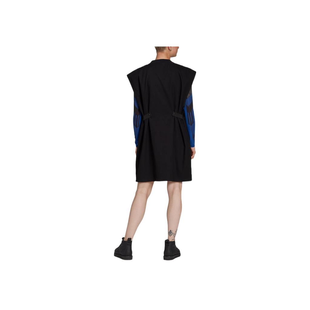 Adidas Originals Blue Version Solid Color Zipper Multi-Pocket Sports Vest Women Vests Black HB9403