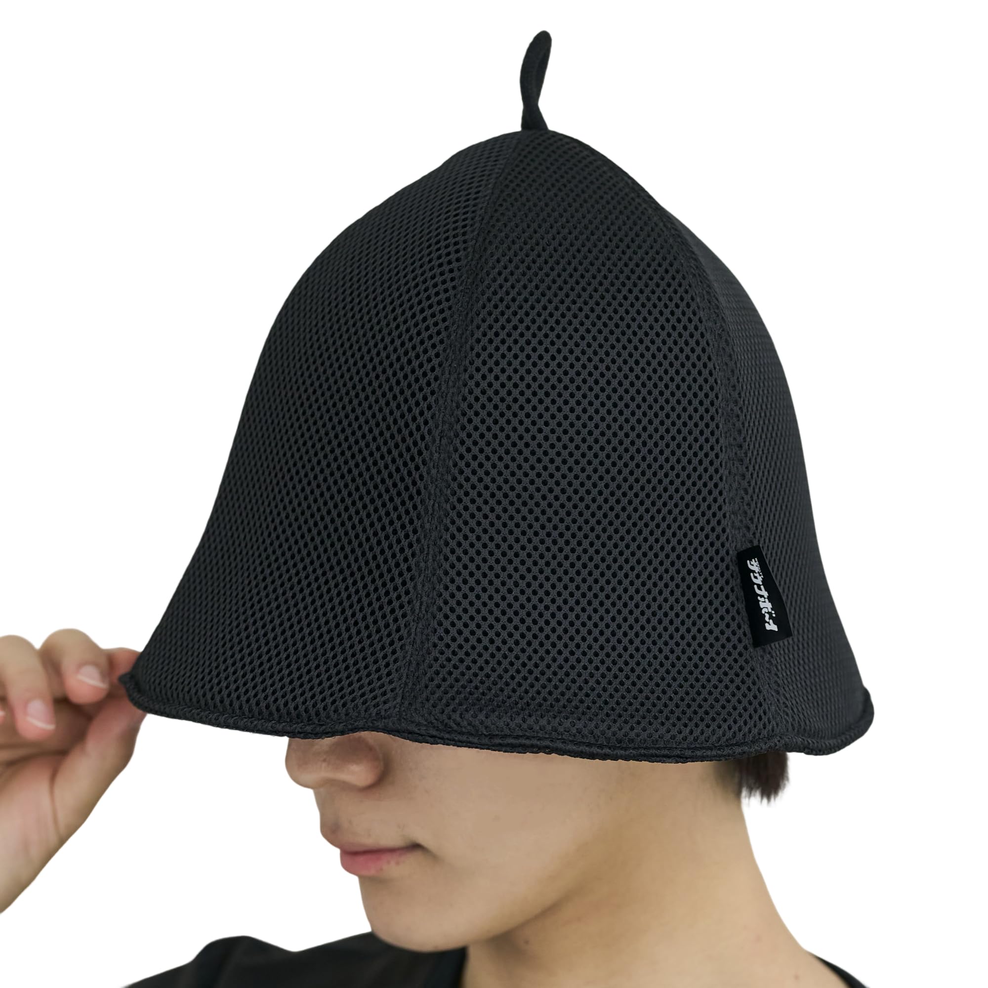 Sauna Hat Cap for Men and Mesh Sauna Sauna Deep for Public Hot Convenient Sauna Hat Black Women, Hat, Boy, Quick-Drying, Washable, Foldable, Fit, чёрный