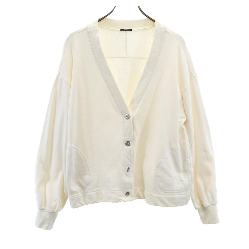DENHAM Long Sleeve V Neck Cardigan F White System Women Used