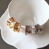 18K Metal Stud Earrings for Women Fashion Accessories