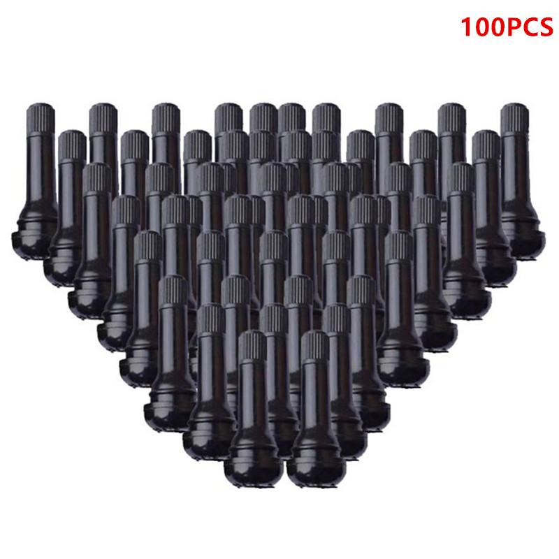 10/50/100 Stück Universelle Einsteck-Tubeless-Reifenventilschäfte aus Gummi-Legierung für Auto, Motorrad