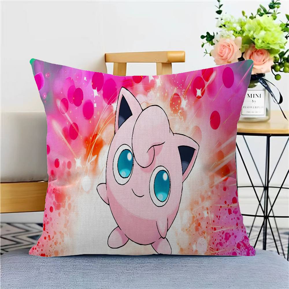 P-pokemon Jigglypuff Pillow Gifts Home Office Furnishings Bedroom Sofa Car Cushion Cover Case 45x45cm