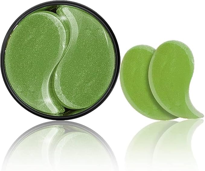 Seaweed Under Eye Patches - 30 Pcs Anti-Aging Eye Masks for Dark Circles, Puffiness & Wrinkles - Hydrating Eye Gel with Collagen, Hyaluronic Acid,