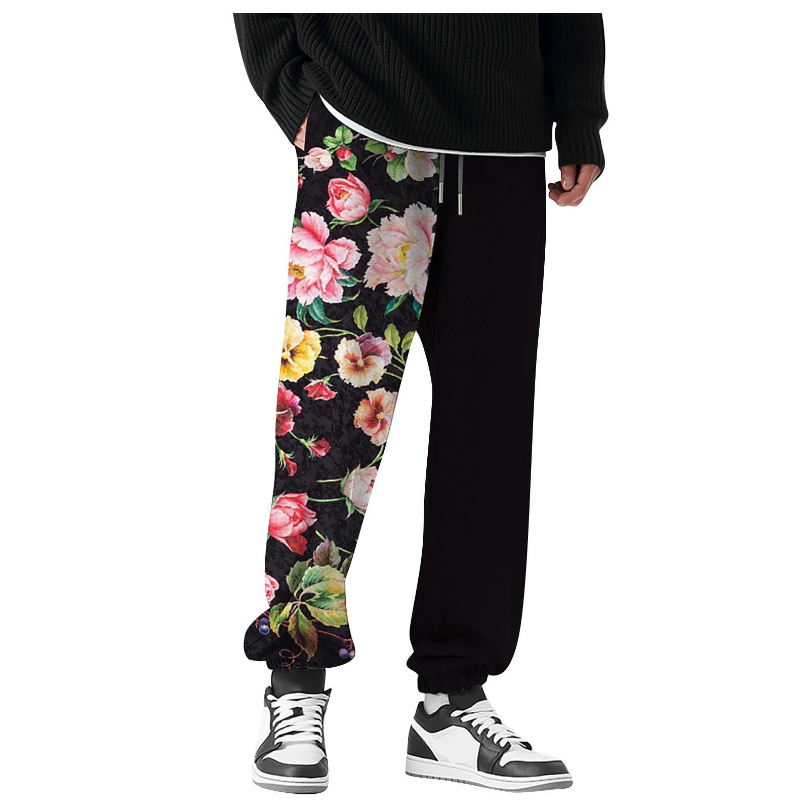 

Мужские свободные повседневные спортивные брюки с принтом, мужские брюки с завязками на шнурке XL тёмно-синий