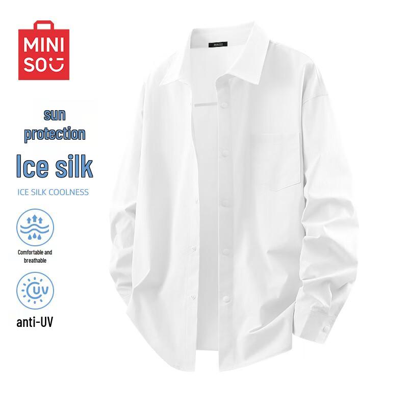 

Men s UPF50+ Cooling Ice Silk Long-Sleeve Shirt M