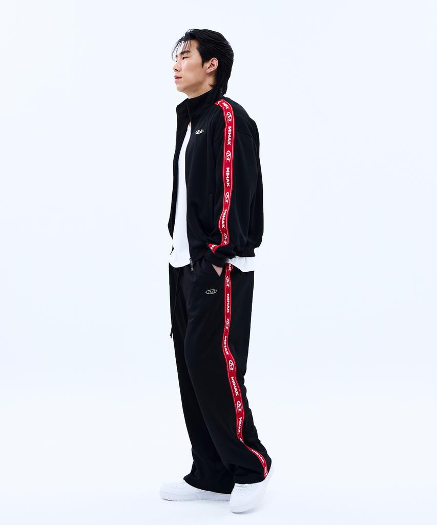 Mihak Lettering Tape Track Jacket (Black)