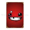 Face Super Meat Boy! Fan Metal Plaque Poster Garage Plaques Cinema Printed Cinema Wall Mural Tin Sign Poster