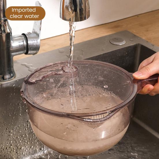 3-in-1 Fruit Strainer Basket Large Capacity Vegetable Strainer with Handle Fast Draining Kitchen Strainer Basket for Washing Drying Fruits Vegetables