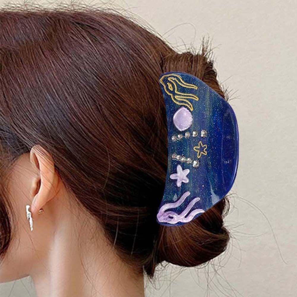 Sponka do vlasů Kamínky Spona do vlasů Hvězdice Akryl Krokodýlí spona Kreativní Oceánská mušle Sponka do vlasů Cestování