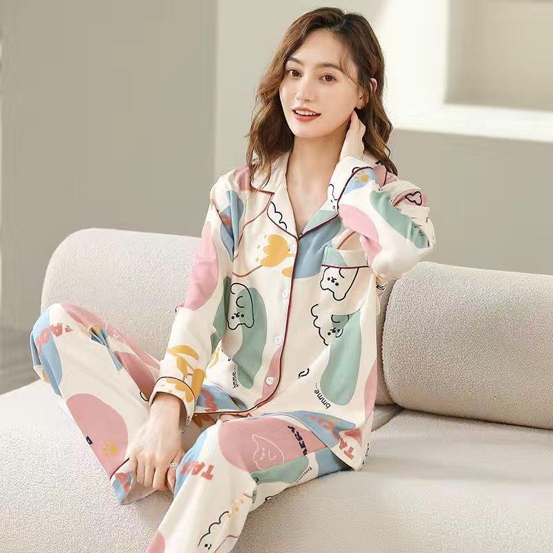 2023 Damen Langarm Pyjama Set - Vielseitige Übergröße Loungewear für Frühling, Sommer und Herbst