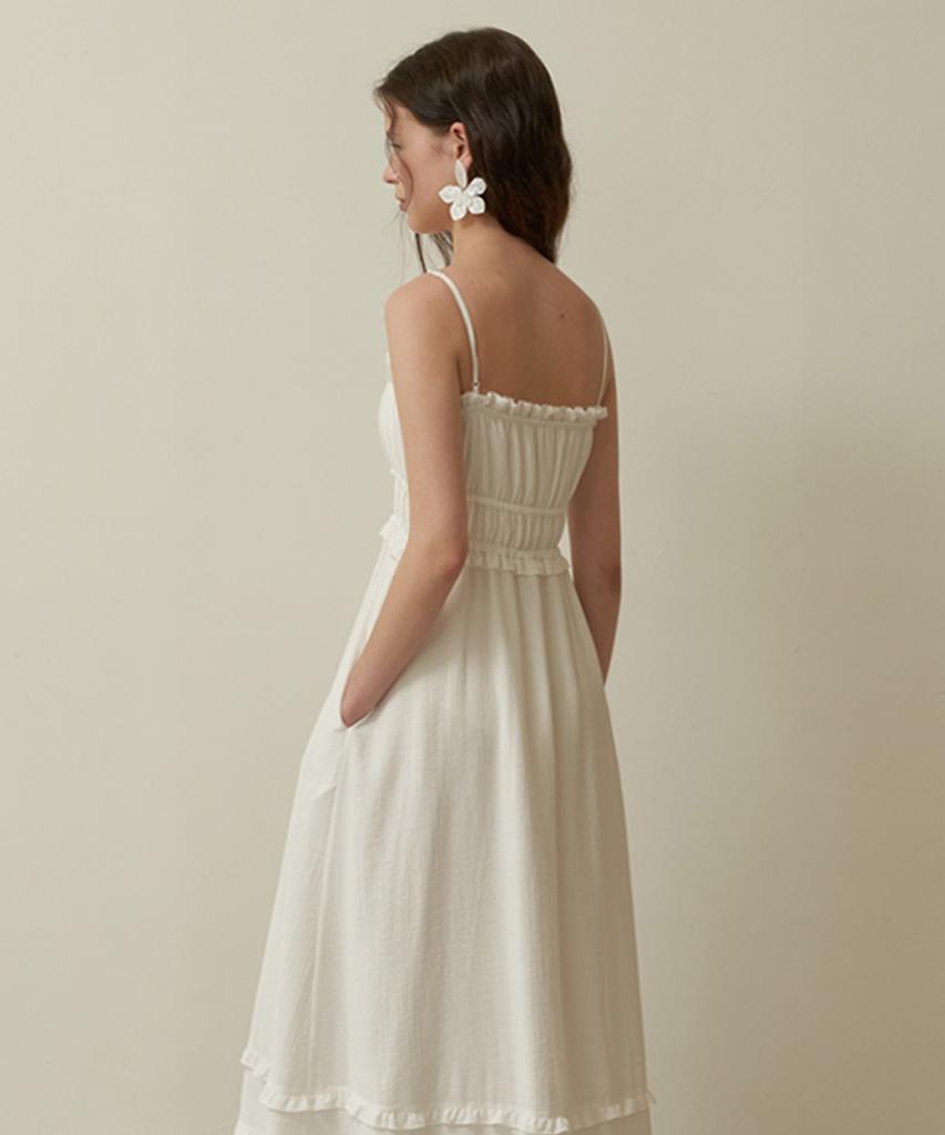 MURMURE Fescara Frill Strap Long Dress_Fescara Dress