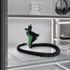 Snake Ornament, 3D Printing Poseable Snake Figure with Movable Joints Flexible Postures, Dark Themed Animal Desktop Collection Ornament