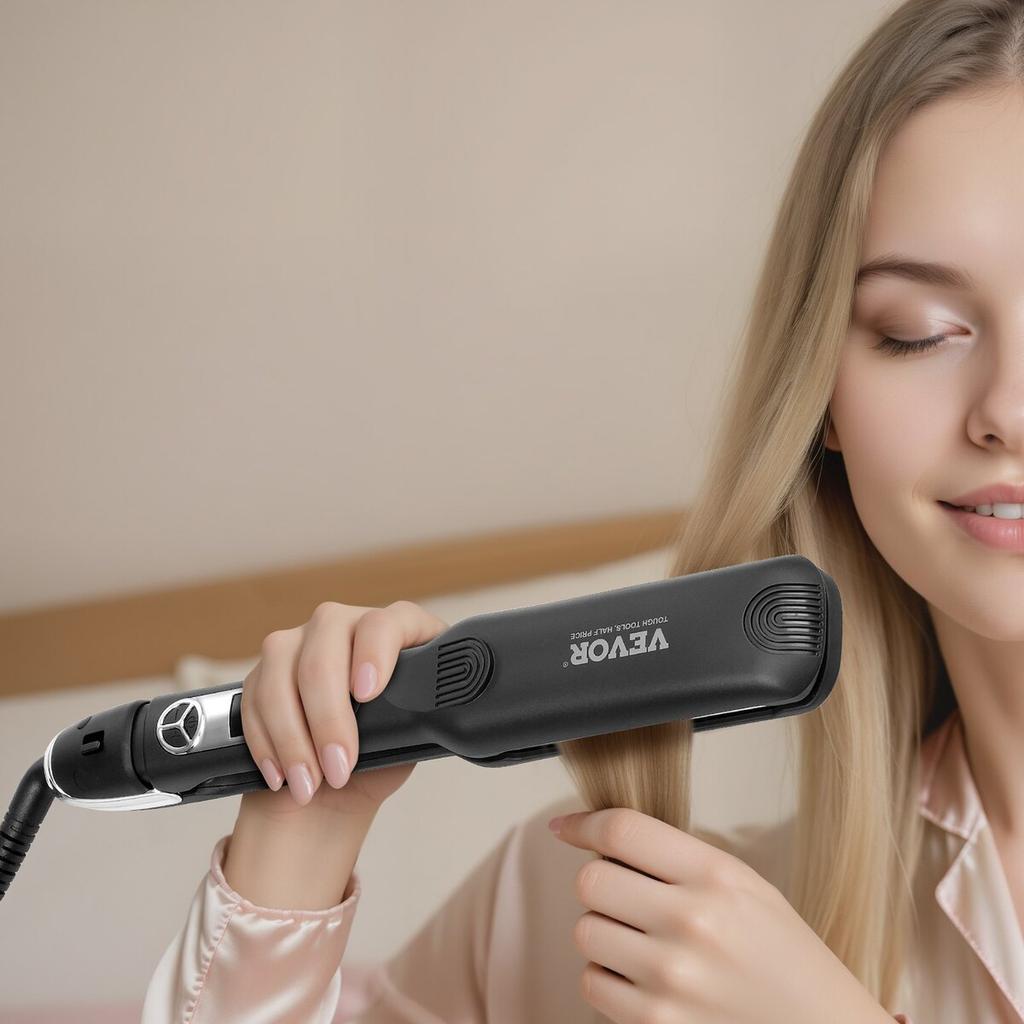 Hair Straightener 1.5-inch Titanium Flat Iron & Negative Ion 25 Temp Level