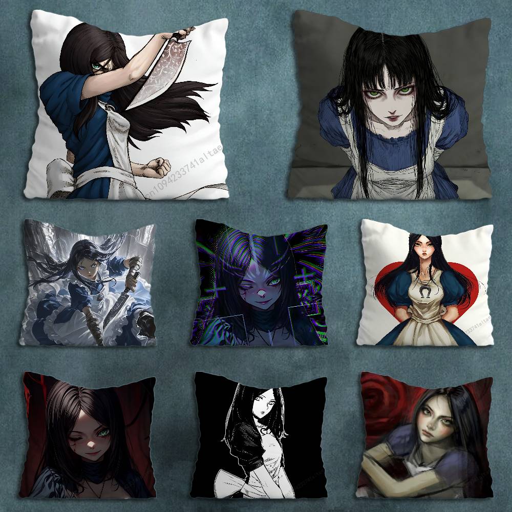 AAlice Game MMadness Returns Kissen über Wohnzimmer Sofa Kissenbezug Heimdekoration Schlafzimmer Zimmer Bett Kissenbezug
