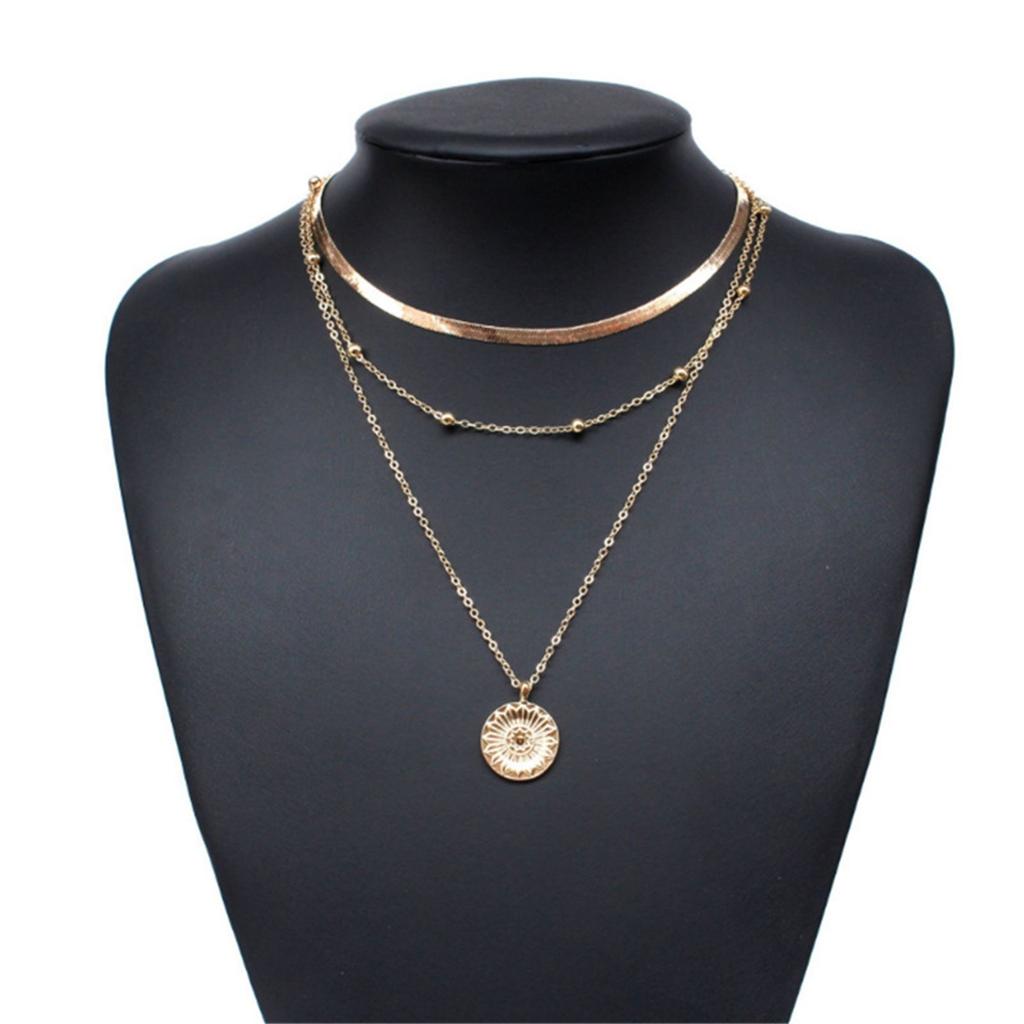 Bohemian Gold Multilayer Bar Choker Necklace Dainty Choker Necklace Collar Layering Necklace For Teen Girls Birthday Wedding Jewelry Gifts