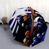 Guitarist, Helmeted Themed Automatic Opening and Closing Umbrella, Compact Travel Umbrella, Lightweight and Portable, Suitable for Beach Com