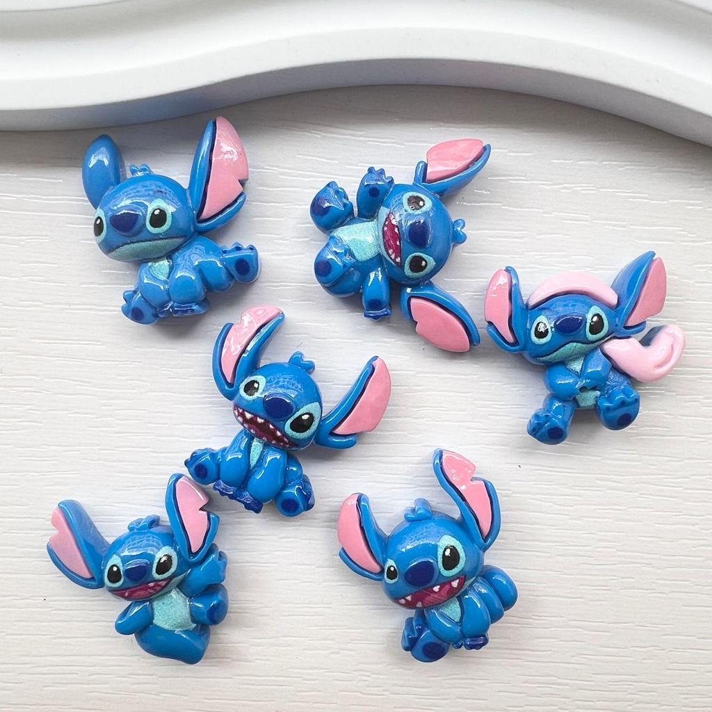 Cartoon Stitch Resin Ornaments: DIY Accessories for Phone Cases, Hair Clips, Hair Ties, Hats, and Crocs