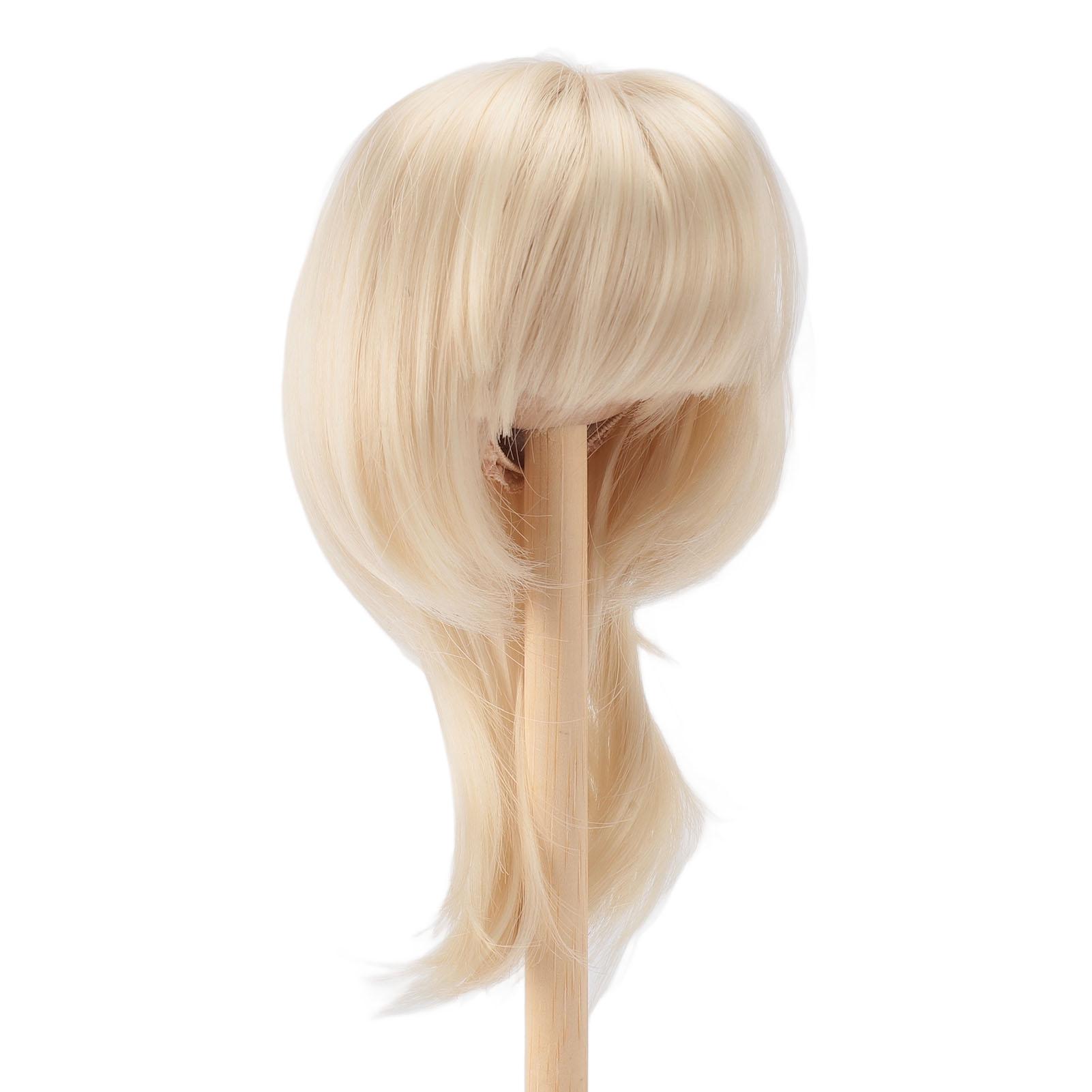 

Doll Short Straight Wig Soft Comfortable Realistic 1 4 Doll Wigs Synthetic Hair for 18.5‑21cm Head Circumference Cream