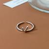 1 Set Women Ring with Greeting Card Irregular Personality Mother's Day Gift Hollow Love