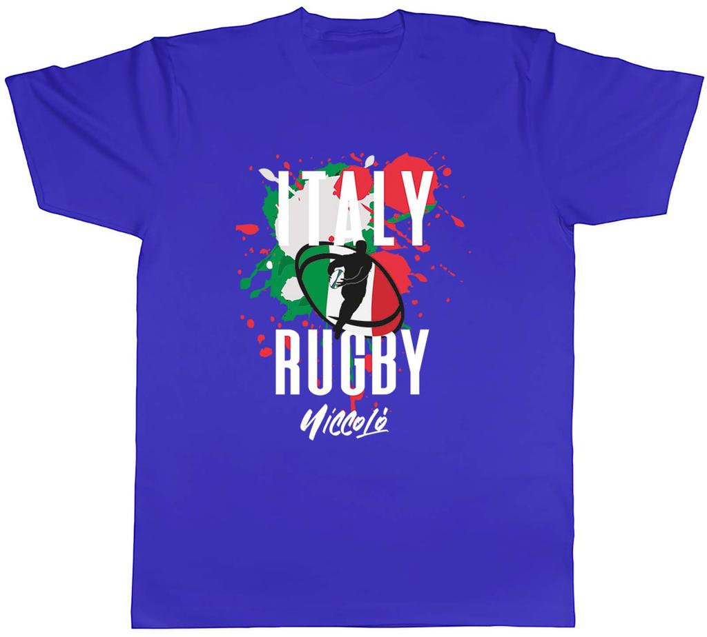 Personalised Italy Rugby TShirt Unisexs Supporters 6 Nations Union Unisex Tee