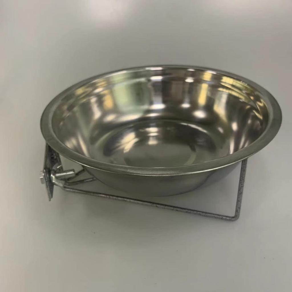 Wisząca Stalowa Miska dla Psa Montowana na Ścianie Pojemnik na Wodę i Karmę dla Kota Psa Dozownik Mocowany Metalowy Uchwyt Wsparcie Zapobiegający Przewróceniu 23cm