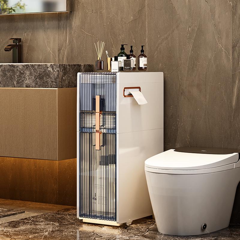 Multi-layer Bathroom Floor Storage Rack - No-Installation Trolley Cabinet