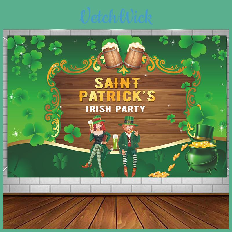 St.patrick's Day Backdrop Banner Decor 180*115cm/70*45in Photo Background Irish Festival