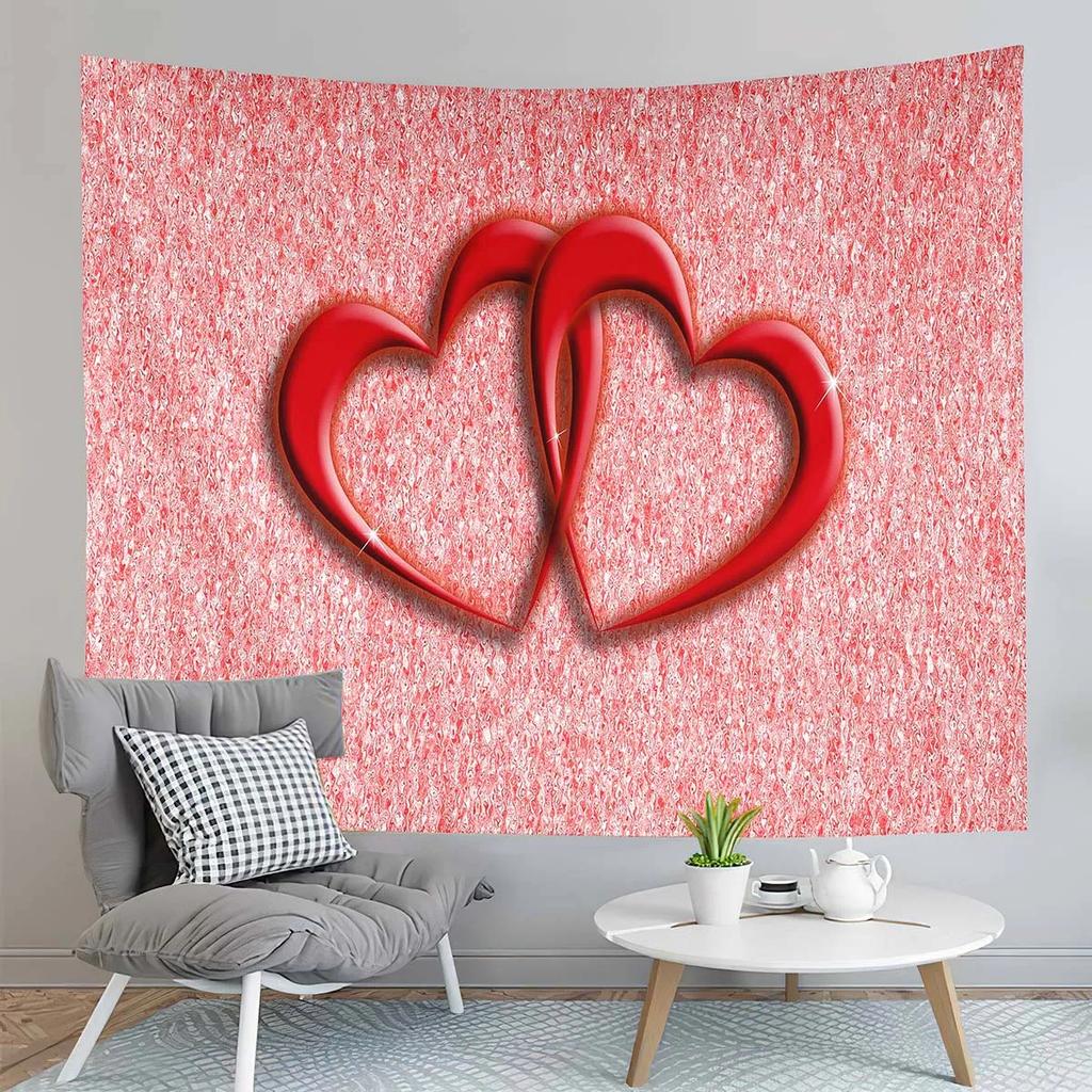 Love Heart Tapestry Romantic Lover Tapestry Creative Gift Tapestry Wall Hanging Decor Tapestries Bedroom Home Living Room Dorm