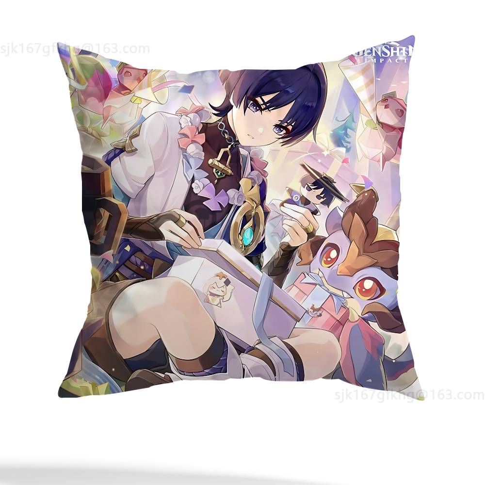 Genshin Impact Wanderer pillowcase casual style decoration, suitable for home decoration (excluding pillow core)
