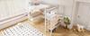Bunk Bed (140 X 200) with Stable Metal Frame, Removable Upholstered Sofa, Storage Space and Safety Staircase. Suitable for Children and Adults White