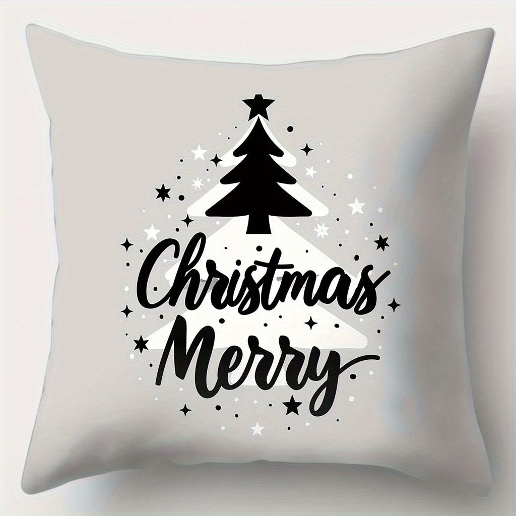 Christmas Pillowcases | Hello Winter Snowflake/JOY/Pine Trees/Merry, Room & Home Holiday Decor