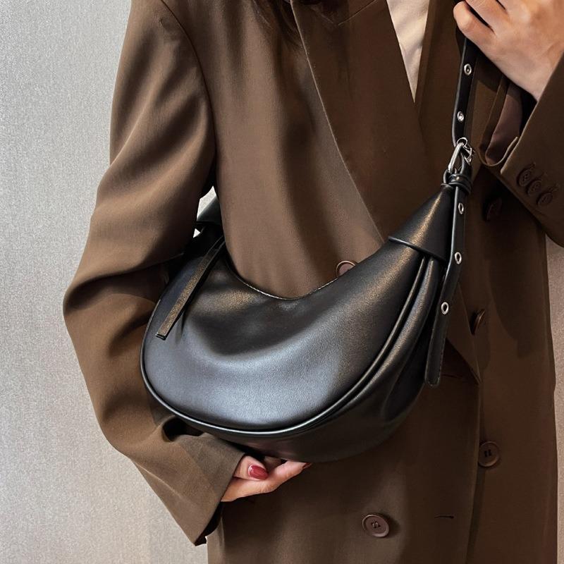 Nischenhandtasche Damentasche neu vielseitig Schulter Crossbody Achseltasche lässige Mode Halbmondtasche