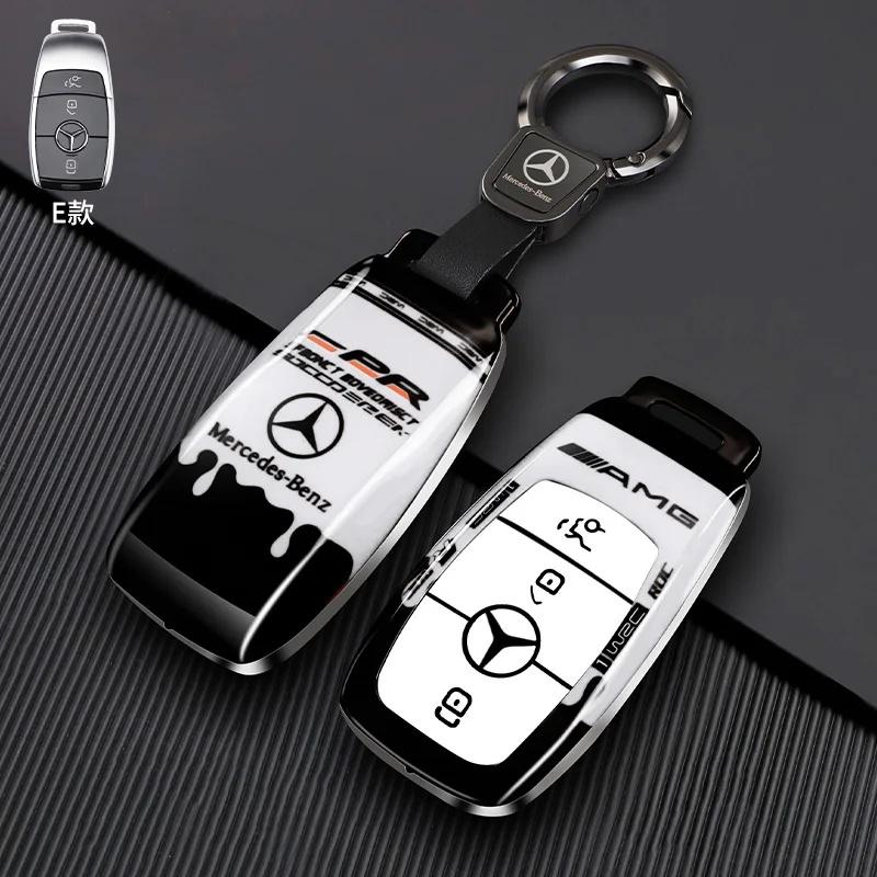 PEL5 Car Remote Key Case Cover For Mercedes Benz A C E S G Class GLC CLE CLA GLB GLS W177 W205 W213 W222 X167 AMG Auto Accessories