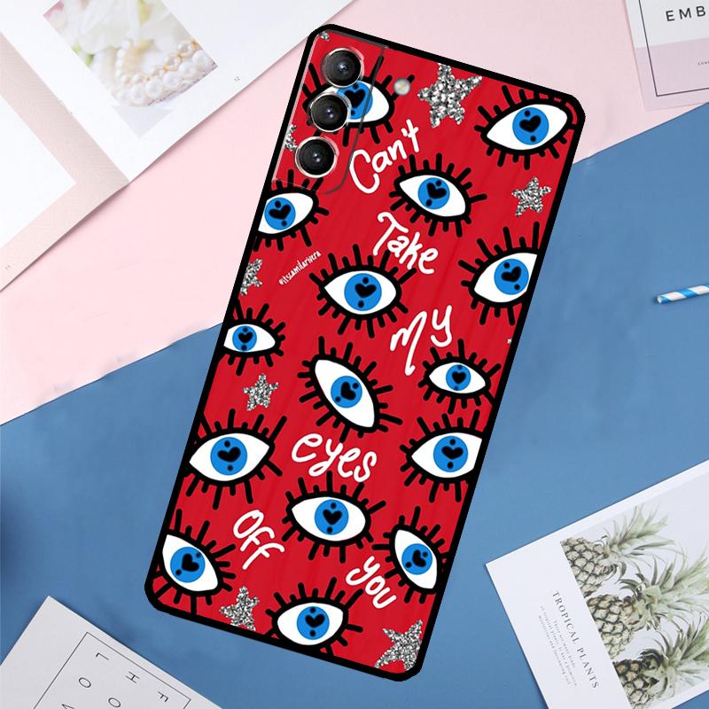 

Чехол со принтом Синий Глаз Удачи и Сглаза для Samsung Galaxy S25 Ultra S24 S23 S22 S21 Ultra S9 S10 Plus S23 FE S25 FE Задняя крышка Galaxy S20 Plus