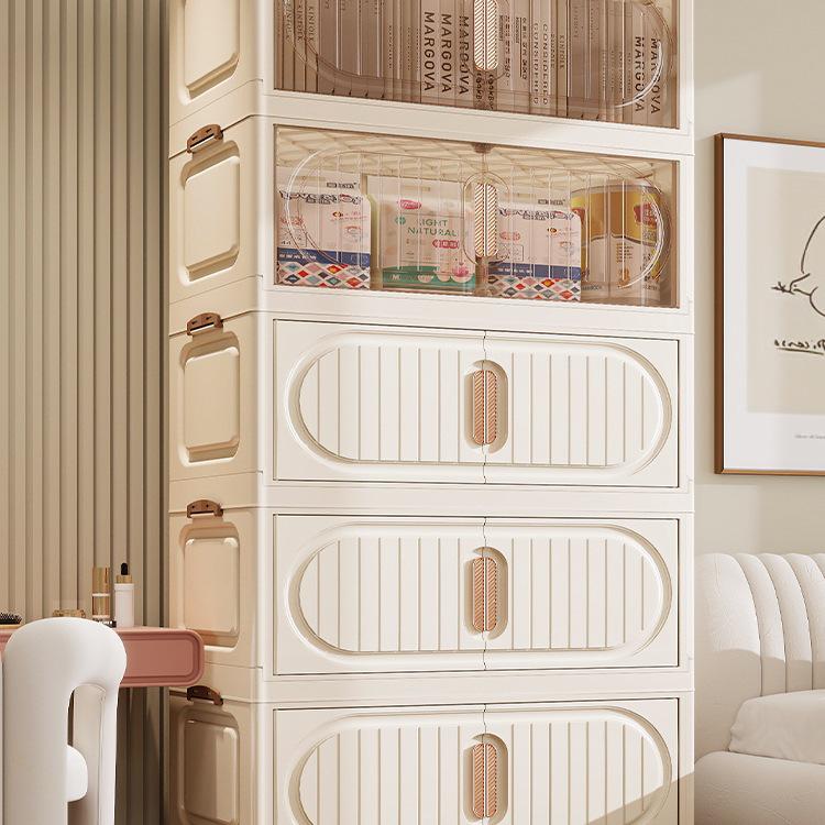 Multi-Layer Foldable Storage Cabinet for Baby Clothes & Snacks