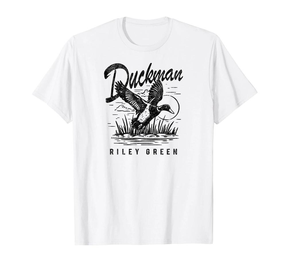 Riley Green - Country Music Singer Duckman White Cotton T Shirt Full Size S-5XL Unisex T-Shirt XL