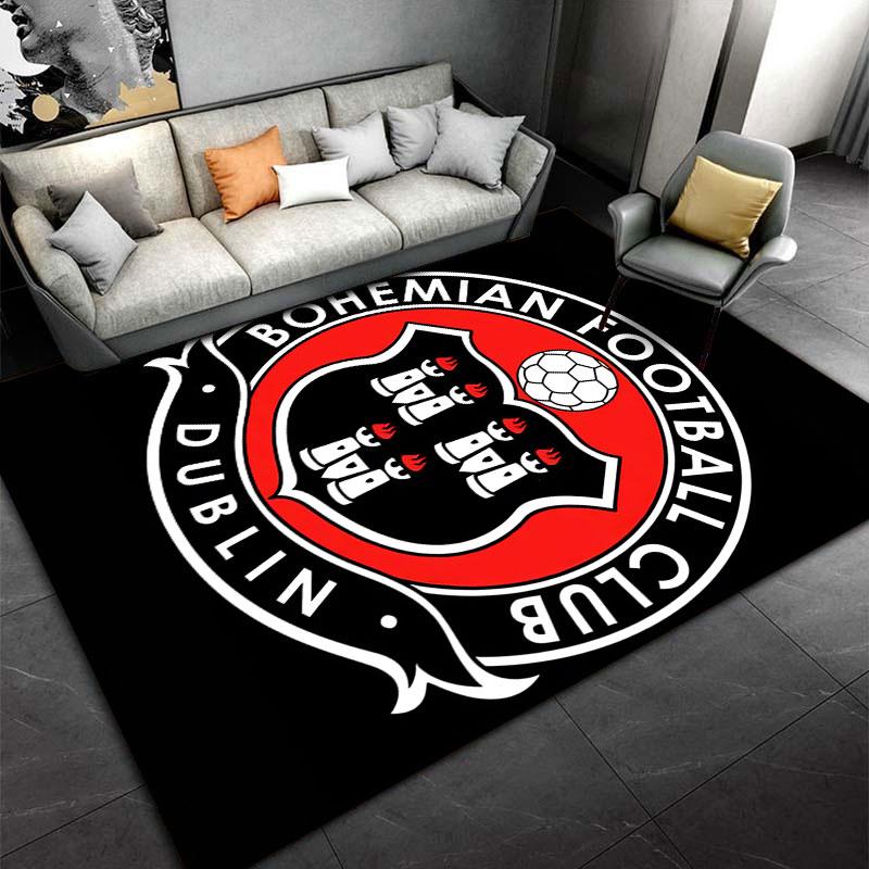 Bohemian FC Dublin Logo Carpet suitable as a non-slip mat for the living room or bedroom sofa