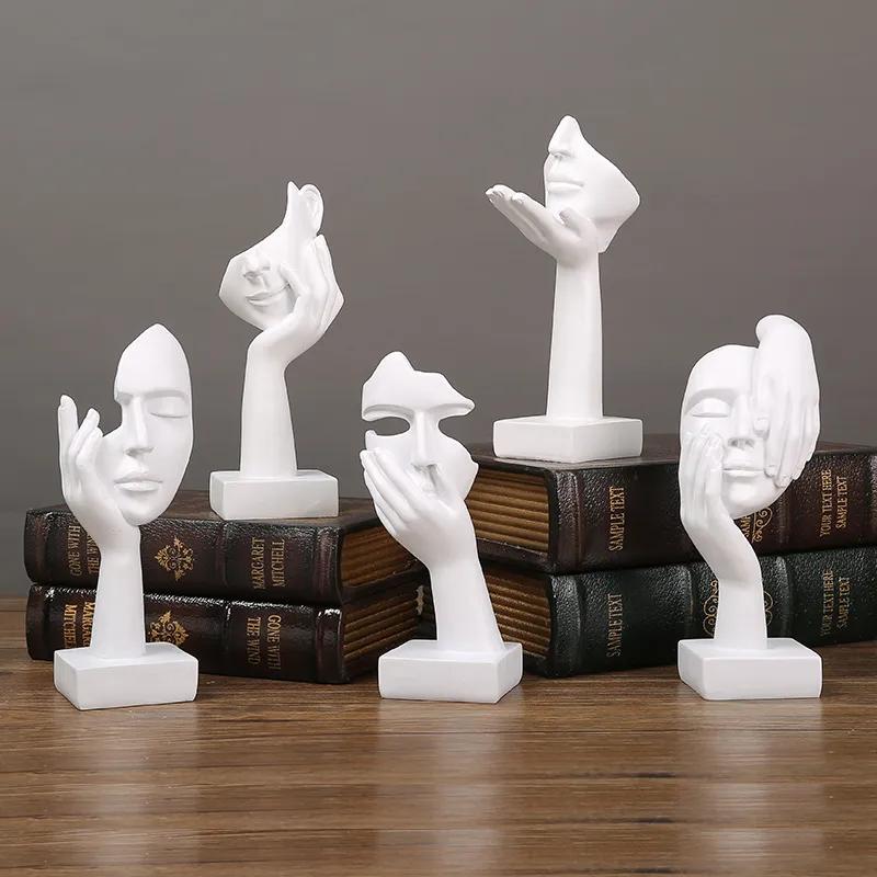 Personalized Abstract Art Mask Character Ornament Creative Resin Crafts Entrance Wine Cabinet Decoration Window Display Decoration Ya782