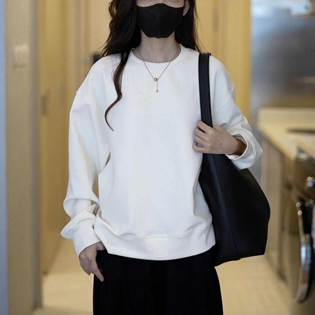 

Ginger Yellow Round Neck Women s Korean-Style Loose Sweatshirt - Spring Fashion 2XL (recommended for 65-73 kg)