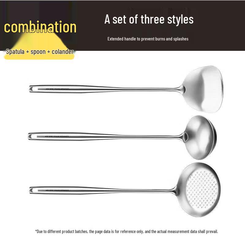 COOKER KING 304 Stainless Steel Long-Handle Kitchen Utensil Set
